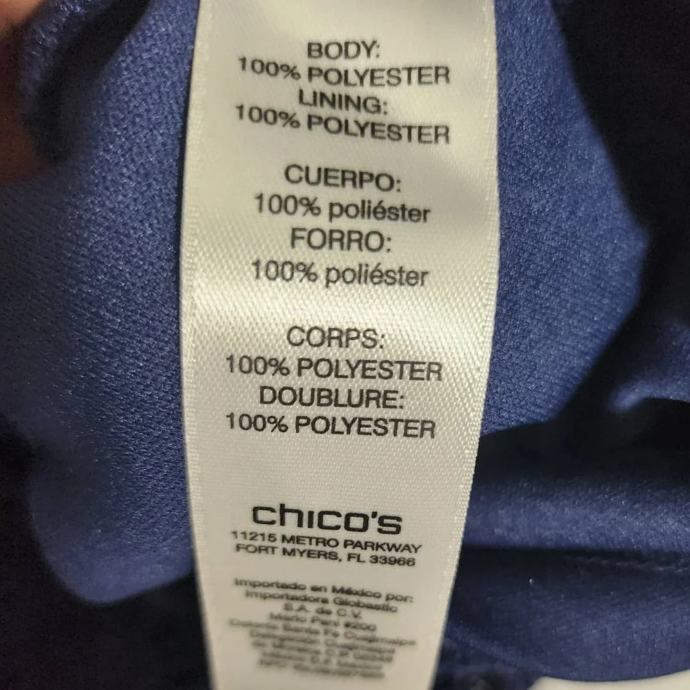 CHICO'S Short Lace Dress Midnight Navy Blue Shift sz 0 / S - Picture 10 of 10